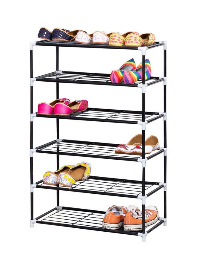 دبيلو تي- إيزي كير خزانة خزانة أحذية من 5 طبقات مع غطاء من القماش غير المنسوج أسود 61x30x89سم - Image 5