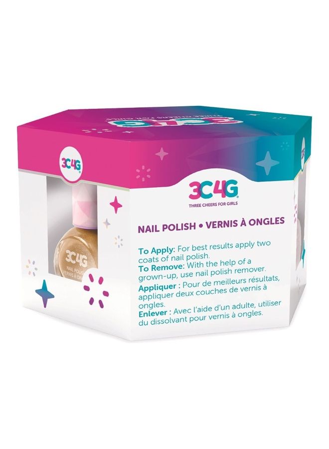 3C4G - Three Cheers for Girls Pink and Gold Hexagon 5 Pack Nail Polish-Makeup 6.8 x 11.5 x 10cm - Image 1
