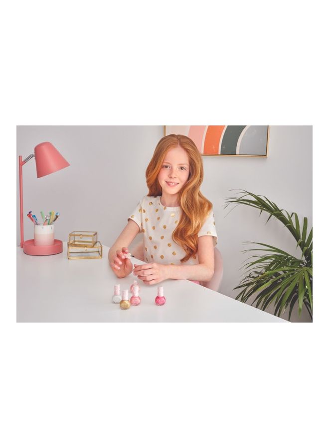 3C4G - Three Cheers for Girls Pink and Gold Hexagon 5 Pack Nail Polish-Makeup 6.8 x 11.5 x 10cm - Image 1