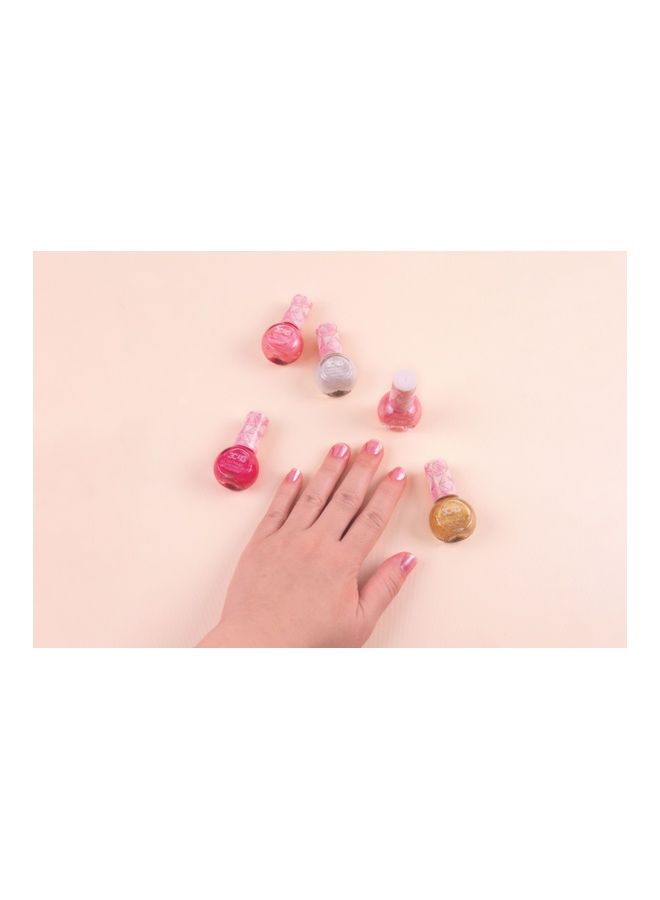 3C4G - Three Cheers for Girls Pink and Gold Hexagon 5 Pack Nail Polish-Makeup 6.8 x 11.5 x 10cm - Image 1