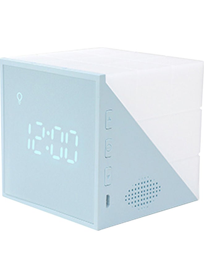 LED Night Light Alarm Clock Blue 12.00*9.40*9.40cm  - Image 1