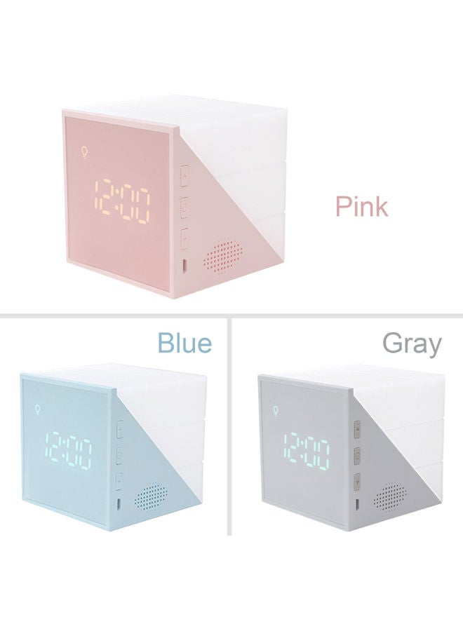 LED Night Light Alarm Clock Blue 12.00*9.40*9.40cm  - Image 2