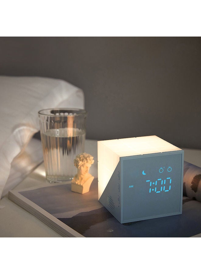 LED Night Light Alarm Clock Blue 12.00*9.40*9.40cm  - Image 3