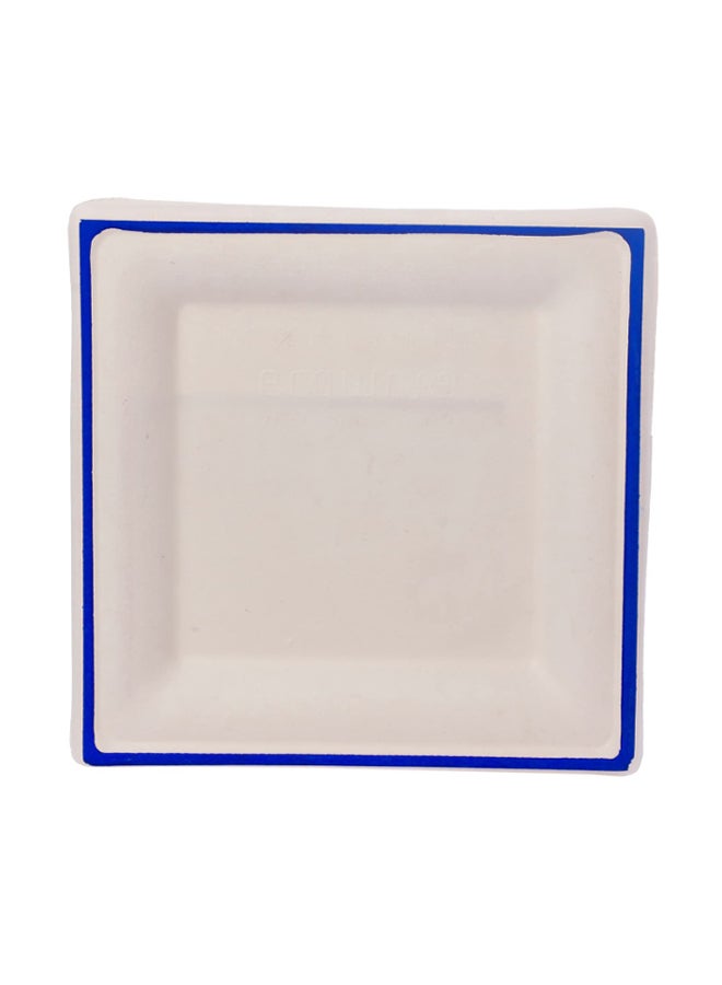 Ecoware Disposable Square Plate Blue 8inch  - Image 1