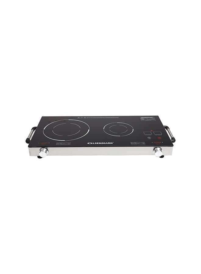 أولسنمارك موقد طبخ يعمل بالأشعة تحت الحمراء من شعلتين 3600 W OMIC2280S أسود  - Image 4
