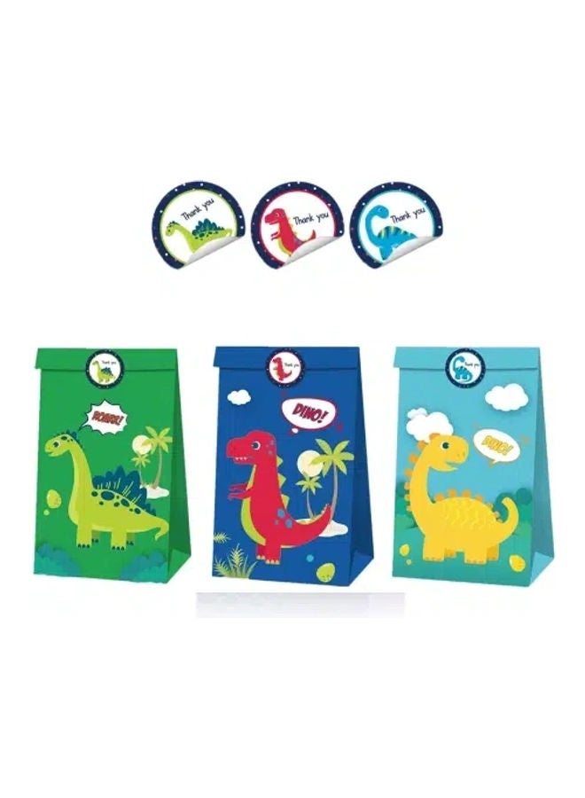 Toys Pack Of 6 Cartoon Dinosaur Themed Party Favor Bag - Image 2