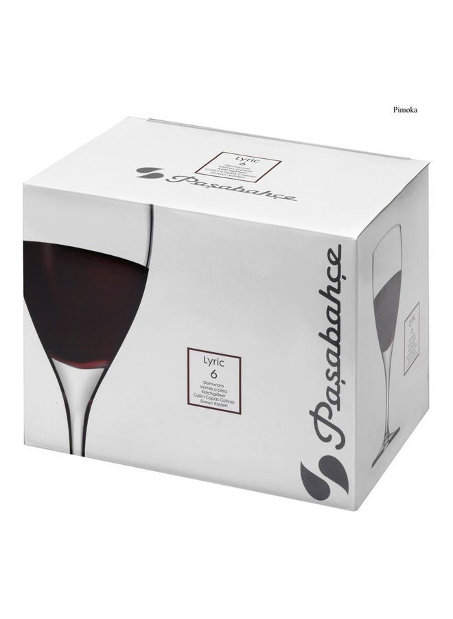 Pasabahce 6-Piece Goblet Glass Set Clear - Image 3