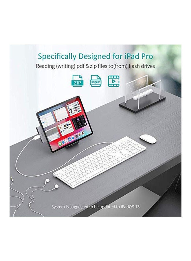 تشوتيك - محول 4 في 1 من منفذ USB-C إلى منفذ HDMI/PD/USB/AUDIO متوافق مع أجهزة آي باد برو/ثندربولت 3 و الأجهزة من الفئة C رمادي - Image 1