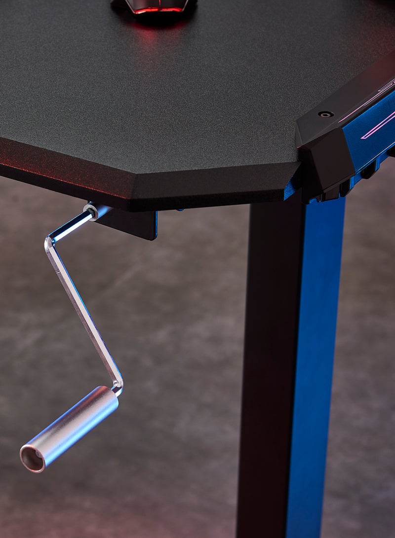 سويتش - طاولة هانتر اليدوية للألعاب بتصميم قابل للتعديل ومنفذ USB وإضاءات LED – لتجربة لعب مثالية لأجهزة البلايستيشن المحمولة أسود - Image 1