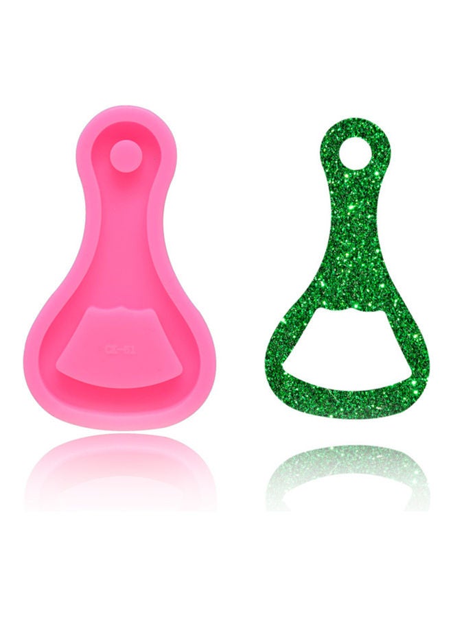 DIY Wine Opener Key Chain Shape Cake Fondant Baking Mold Pink 8.3x4.8x0.9cm - Image 2