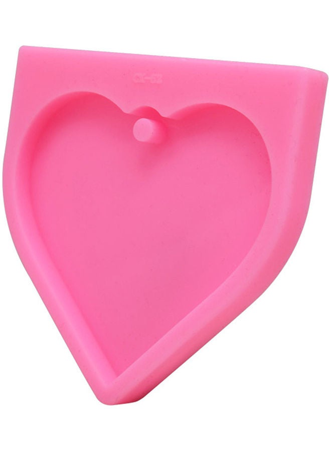 DIY Large Heart Key Chain Shape Cake Fondant Baking Mold Pink 7.8x7.8x0.9cm - Image 5