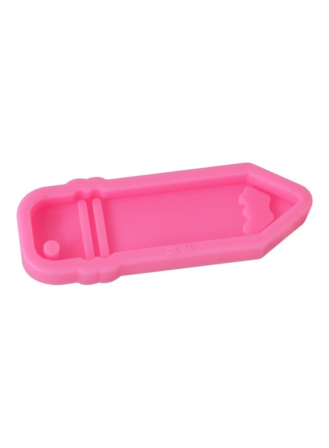 DIY  Pen Pencil Key Chain Shape Cake Fondant Baking Mold Pink 8.7x3x0.5cm - Image 1