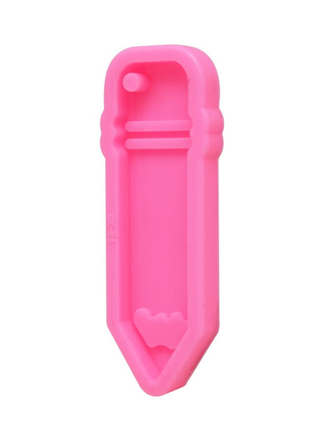 DIY  Pen Pencil Key Chain Shape Cake Fondant Baking Mold Pink 8.7x3x0.5cm - Image 4