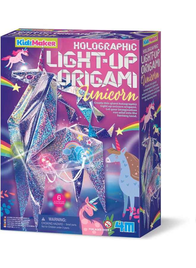 Kidzmaker / Holographic Light Up Origami Unicorn - v1630245224/N50542559A_1