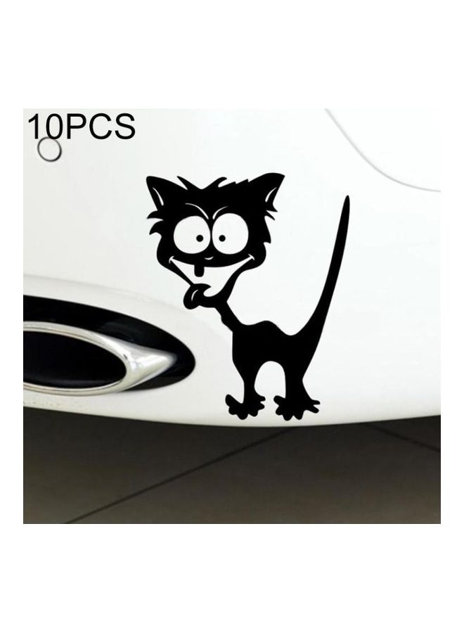 BGM 10 -Piece Cat Pattern Car Styling Sticker Reflective Waterproof Vinyl Funny Car Sticker  - Image 1