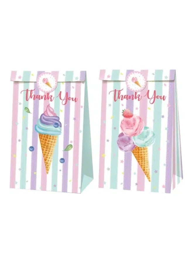 Toys Pack Of 12 Ice cream Themed Party Gift Favor Bag  - Image 2
