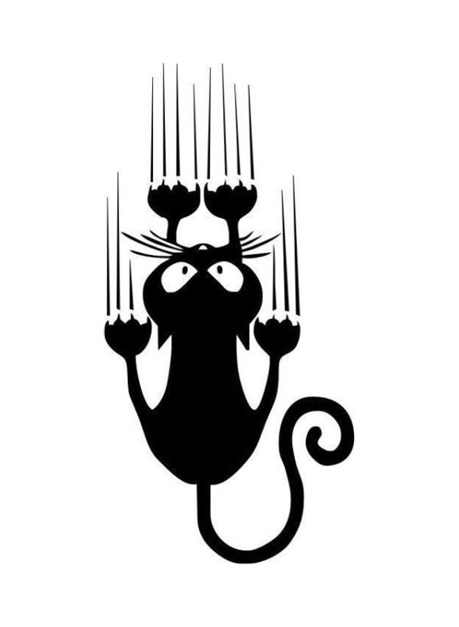 BGM 10-Piece YOJA Waterproof Cat Pattern Car Sticker Funny Animal Vinyl Decal Car Window Bumper Stickers, Size: 7.5x15cm - Image 2