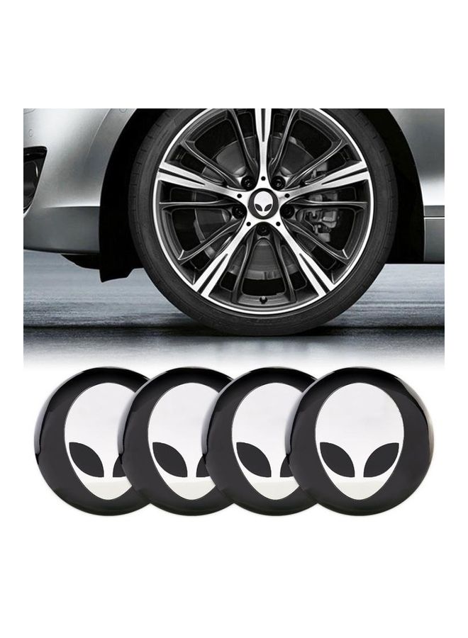 BGM 4-Piece Alien Patterned Car Wheel Sticker - Image 1