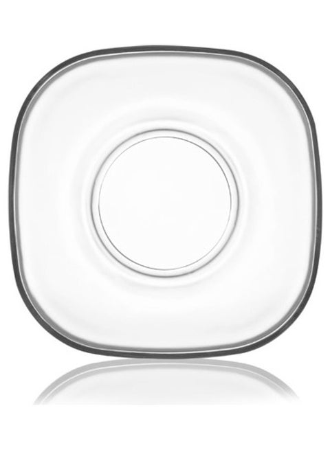 6-Piece Tea Saucer Set Clear 13.9x2cm