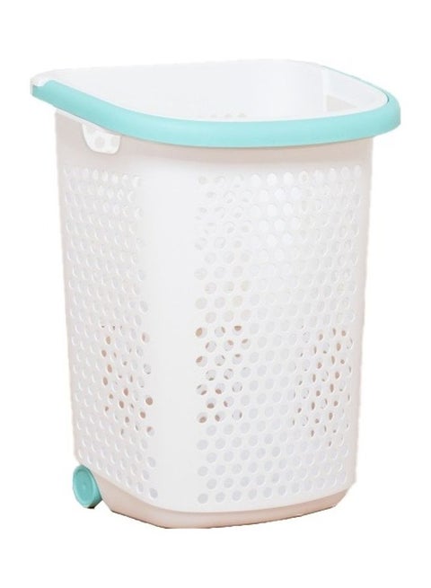 Laundry Hamper With Handle White 65cm