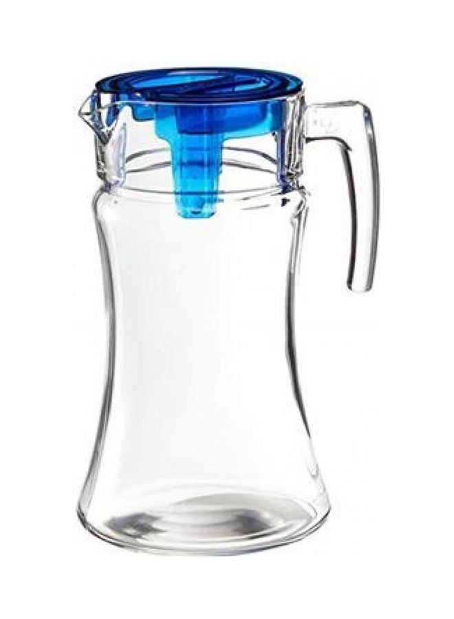 Pasabahce Azur Jug With Lid Clear/Blue  - Image 1