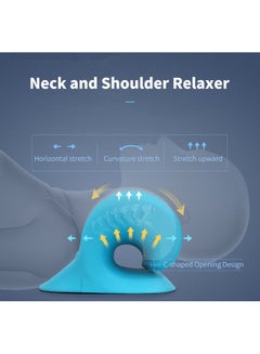 Generic Portable Cervical Traction Stretcher Support Pillow Rubber Blue 22x12x17cm  - Image 2