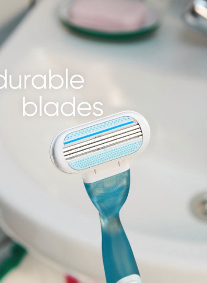 Venus - Smooth Razor Handle With 5 Blade Refills Blue - Image 1