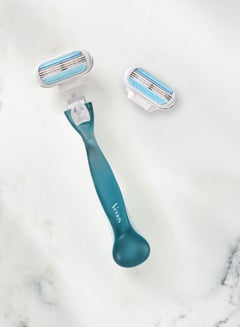 Venus Smooth Razor Handle With 5 Blade Refills Blue  - Image 5