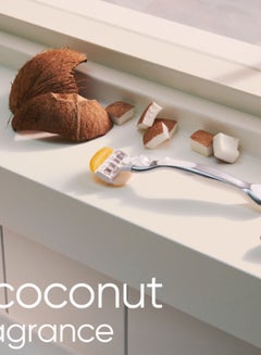 Comfortglide Coconut Razor Handle With 2 Blade Refills Multicolour - v1630249630/N50543357A_5