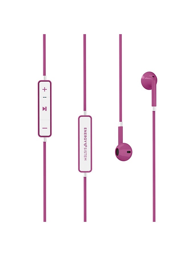 Earphones Bluetooth Style 1  Headphones with Microphone (Bluetooth 5.1, 8h battery, Crystal Clear Sound, Type C) Purple