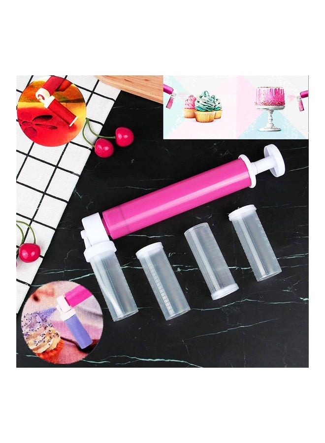 Lightweight Convenient Manual Dessert Decorator Rose Red 24.5x12x2cm - Image 3