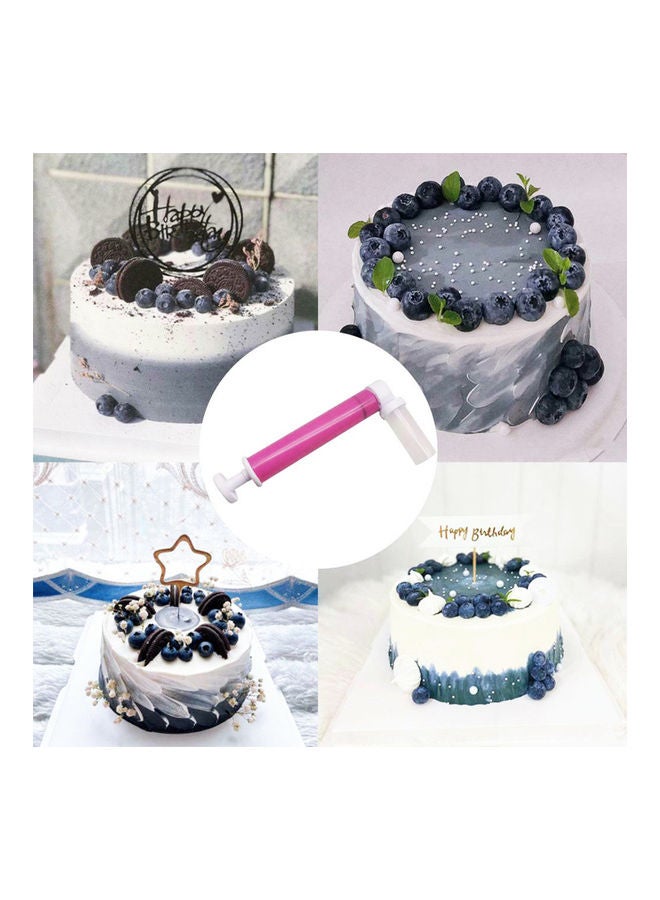 Lightweight Convenient Manual Dessert Decorator Rose Red 24.5x12x2cm - Image 4