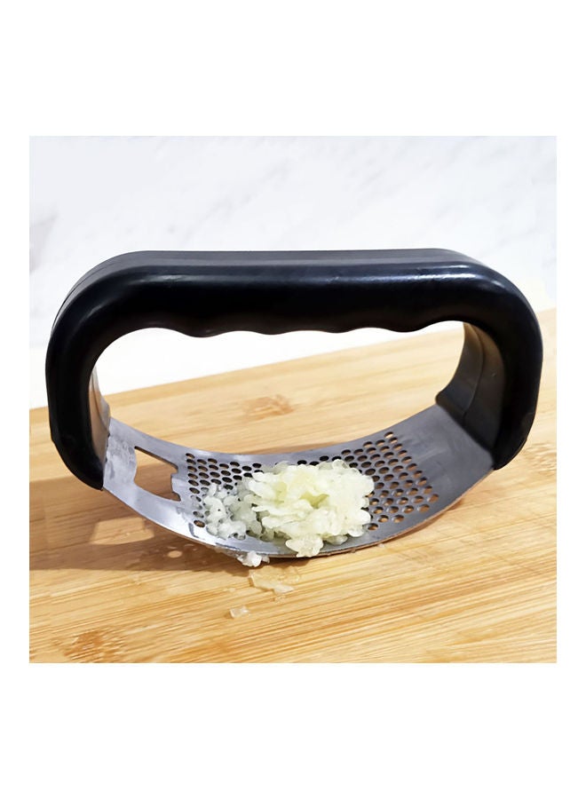 Generic - Multifunctional Manual Garlic Press Crusher with Bottle Opener Black 12x7x10cm - Image 1