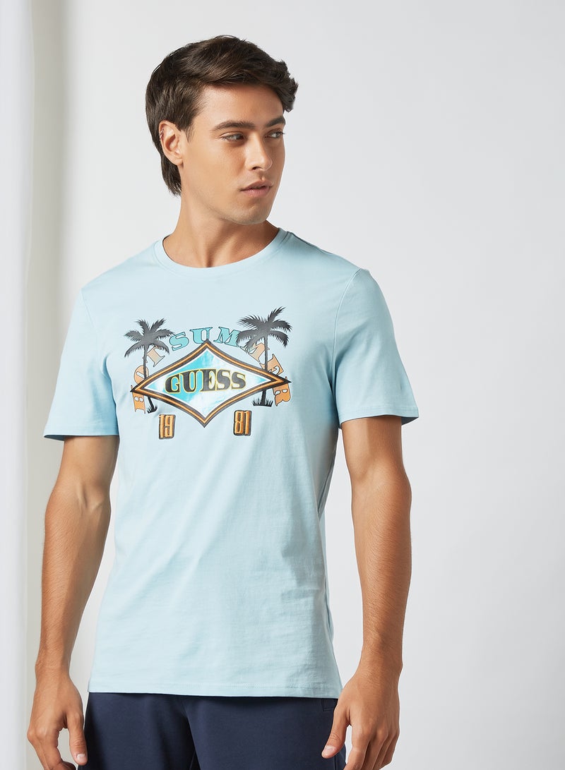 GUESS - Hot Summer T-Shirt Blue - Image 1