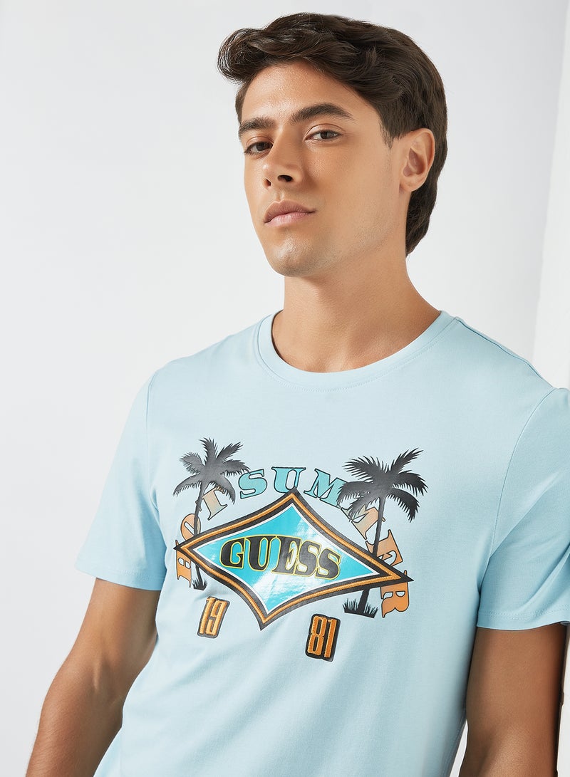 GUESS - Hot Summer T-Shirt Blue - Image 1