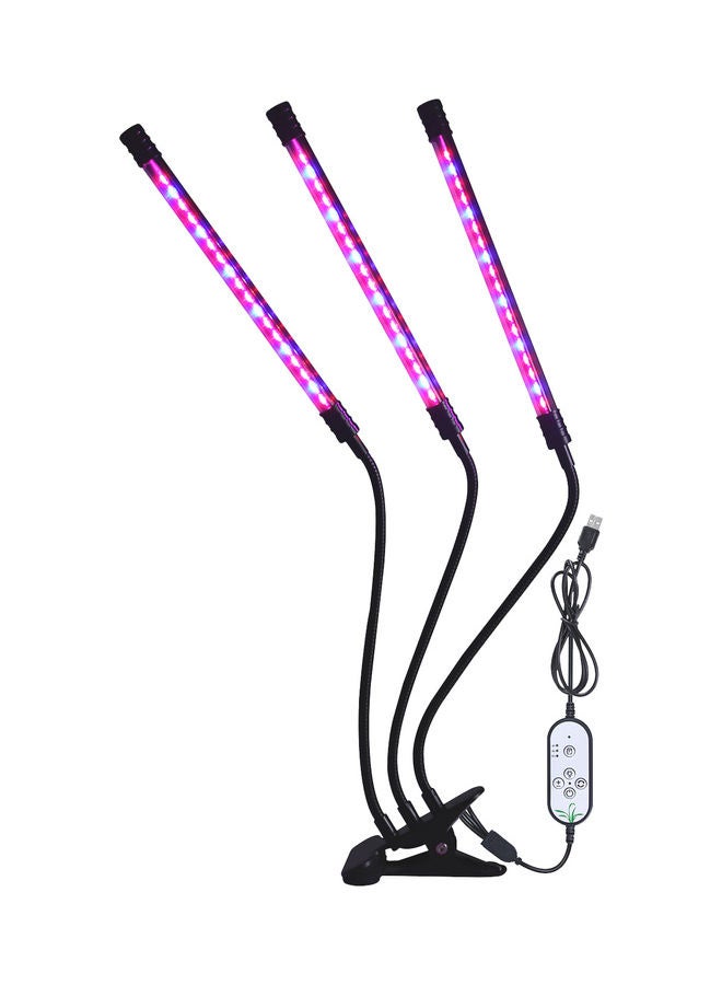 ماركة غير محددة مصباح نمو بـ3 رؤوس إضاءة LED ومؤقت لمدة 4/8/12 ساعة و5 مستويات سطوع أسود 30.00x8.00x12.00سم  - Image 1