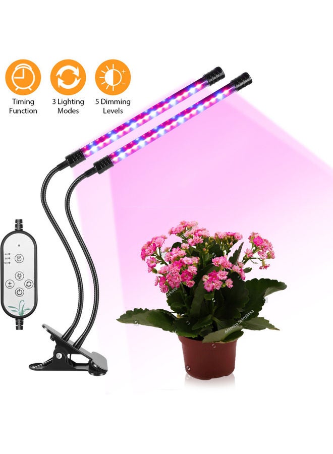 ماركة غير محددة مصباح نمو بـ3 رؤوس إضاءة LED ومؤقت لمدة 4/8/12 ساعة و5 مستويات سطوع أسود 30.00x8.00x12.00سم  - Image 4