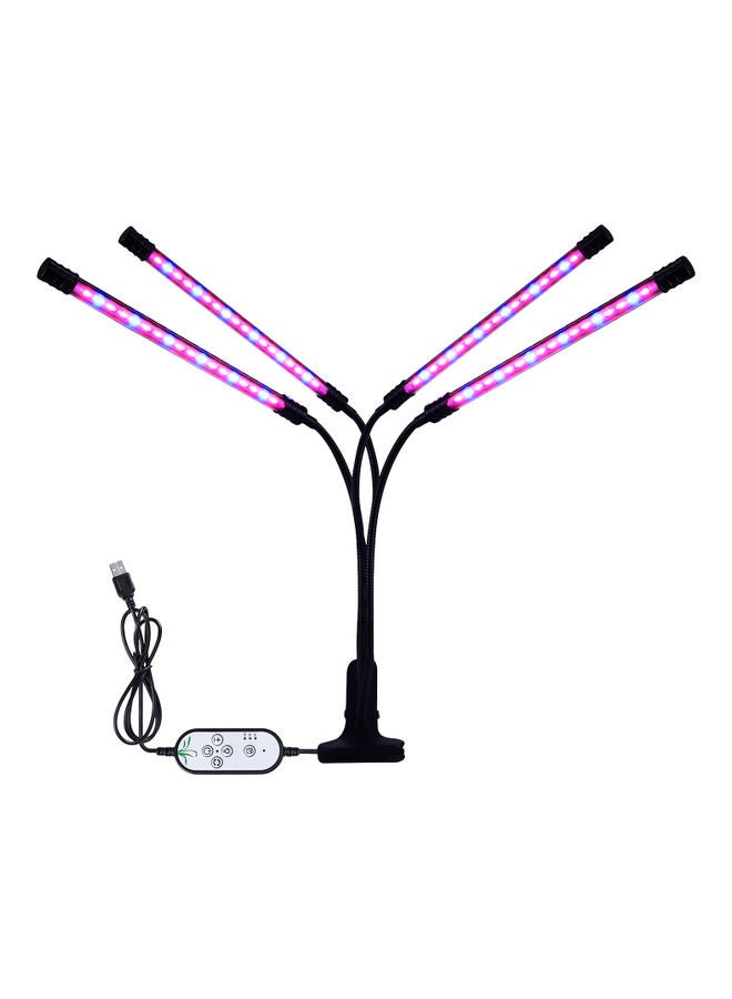 ماركة غير محددة 4 Heads LED Grow Light with 4/8/12H Timer 5 Brightness Levels Black 33.00x8.50x12.50cm  - Image 1