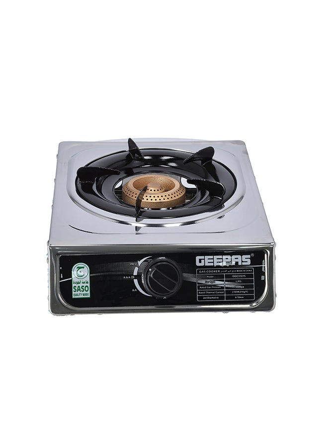 GEEPAS Easy Control Knob & Anti Skid Base Cooking Burner GGC31015 Silver  - Image 1