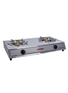 Stainless Steel Gas Cooker| 2 Heavy Duty Cast Iron Burner With Electroplated Pan Support| Low Gas Consumption And Energy Efficient Burners| Auto Ignition System, LPG Gas Stove, Perfect For Homes, Apartments, 2 Years Warranty GGC31033 Silver - v1630299510/N50378267A_1