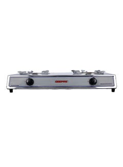 Stainless Steel Gas Cooker| 2 Heavy Duty Cast Iron Burner With Electroplated Pan Support| Low Gas Consumption And Energy Efficient Burners| Auto Ignition System, LPG Gas Stove, Perfect For Homes, Apartments, 2 Years Warranty GGC31033 Silver - v1630299510/N50378267A_2