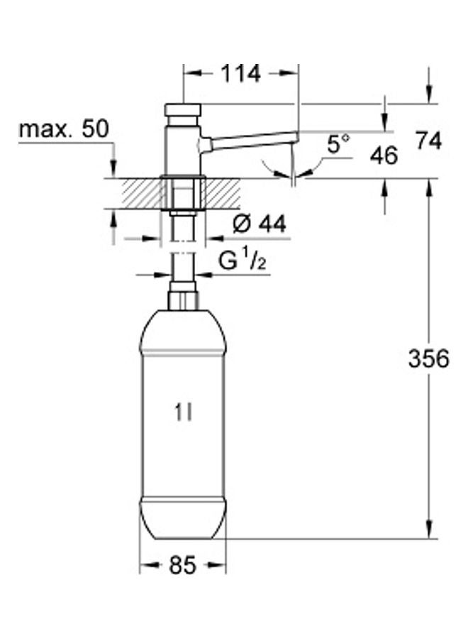جروهي موزع صابون كروم 356x85مم - Image 2