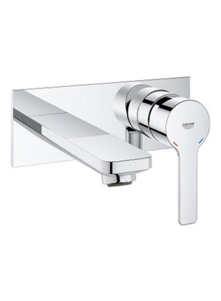 Lineare Two Hole Medium Size Basin Mixer Silver - v1630300473/N50546485A_1