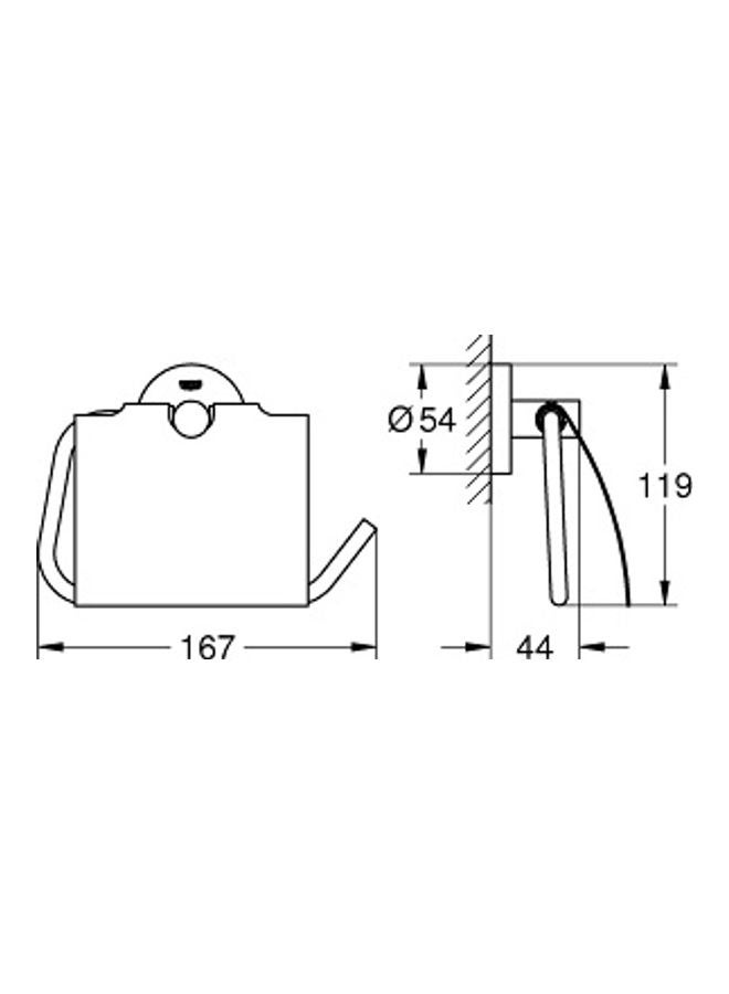 جروهي حامل مناديل حمام ورقية من مجموعة إسينشالز كروم 119x167سم - Image 2