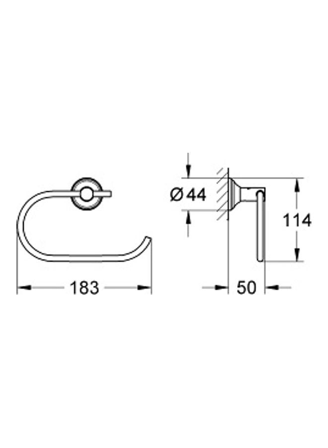 جروهي حامل ورق تواليت أصلي وأساسي كروم 114x183مم - Image 2