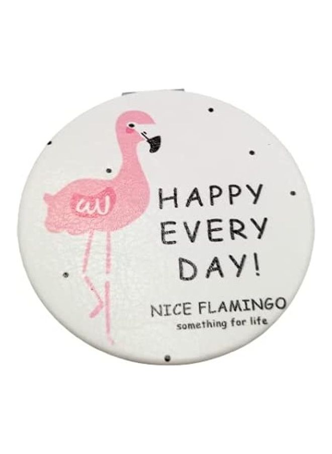 Generic Nice Flamingo Compact Makeup Double Sided Mirror Multicolour - Image 1