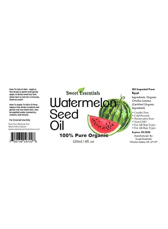 100% Organic Watermelon Seed Oil Clear 120ml