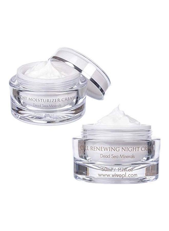 Vivo Per Lei Night And Day Face Moisturizer Cream Set White 50ml - Image 1