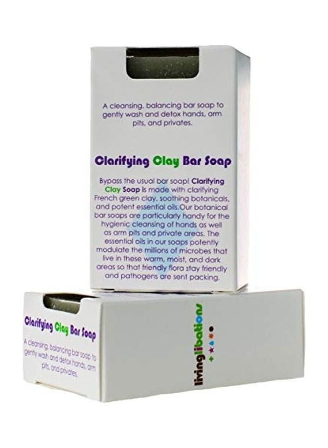 Living Libations Clarifying Clay Soap Green 120grams - Image 1