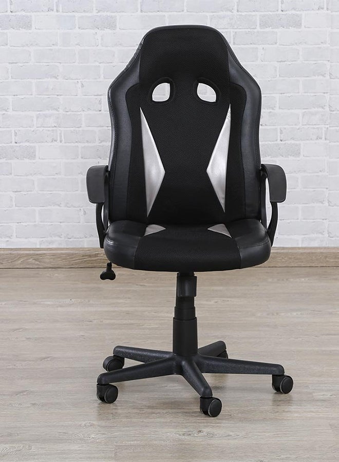 Pan Home Tozzby Gaming Chair Black/Silver 60x55x110cm - Image 2